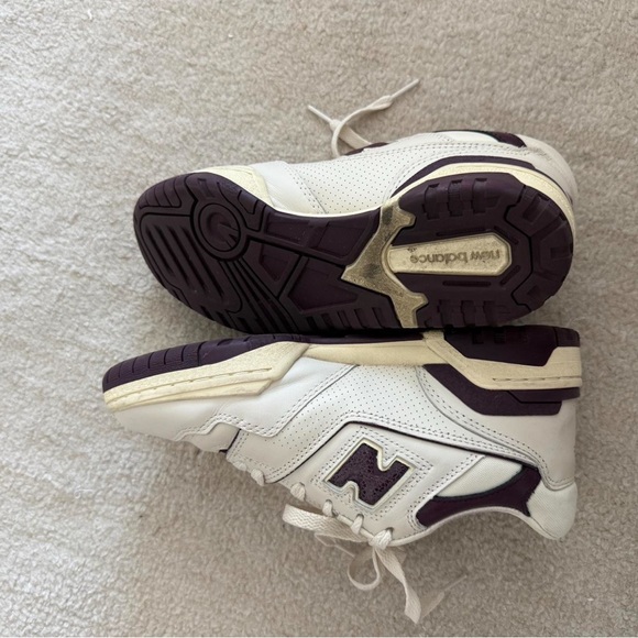 New Balance 550 Aime Leon Dore White/Plum - Picture 4 of 4